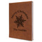 Snowflakes Leather Sketchbook - Large - Double Sided - Angled View
