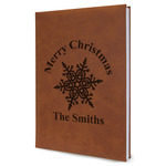 Snowflakes Leather Sketchbook - Large - Single Sided (Personalized)