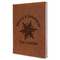 Snowflakes Leather Sketchbook - Large - Single Sided - Angled View
