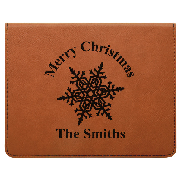 Snowflakes Leatherette 4-Piece Wine Tool Set Flat