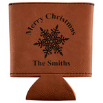 Snowflakes Leatherette Can Sleeve (Personalized)