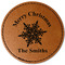 Snowflakes Leatherette Patches - Round