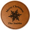 Snowflakes Faux Leather Iron On Patch - Round (Personalized)