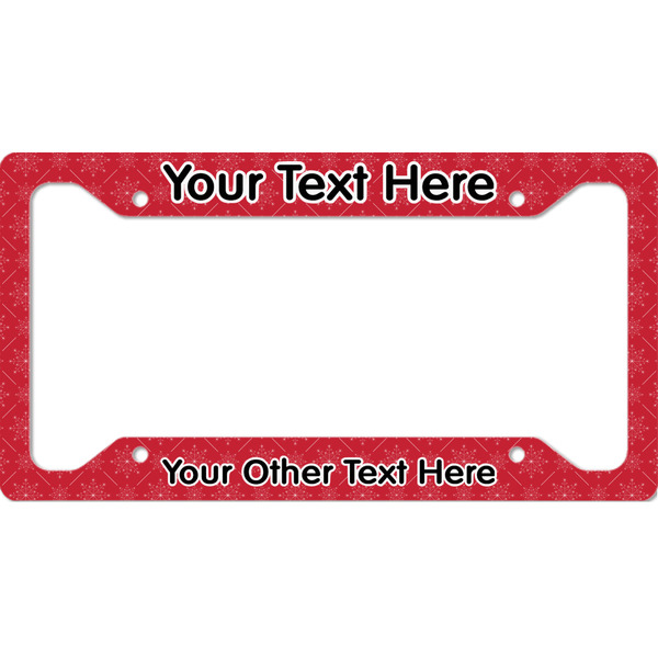 Custom Snowflakes License Plate Frame - Style A (Personalized)