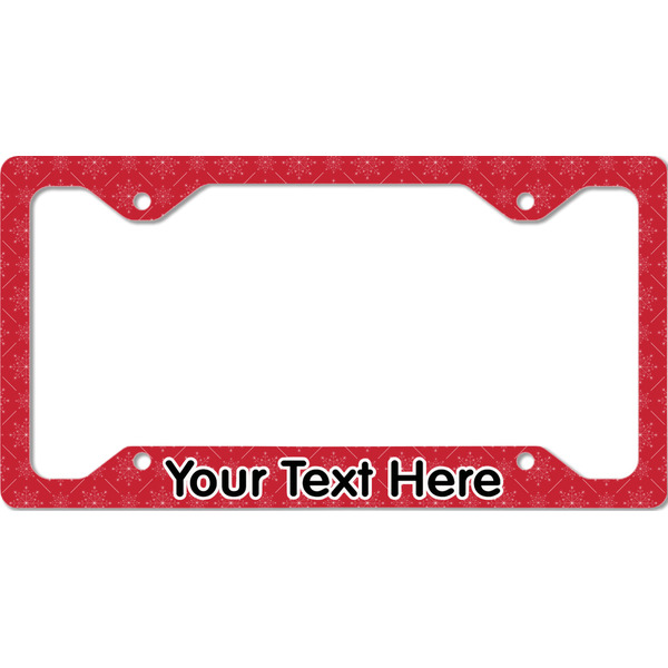 Custom Snowflakes License Plate Frame - Style C (Personalized)