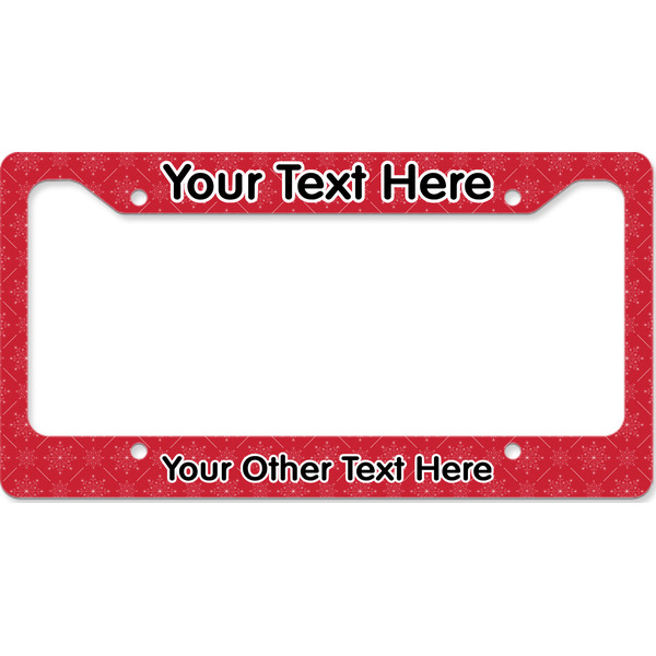 Custom Snowflakes License Plate Frame - Style B (Personalized)