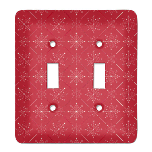 Custom Snowflakes Light Switch Cover (2 Toggle Plate)