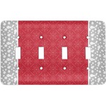 Snowflakes Light Switch Cover (4 Toggle Plate)