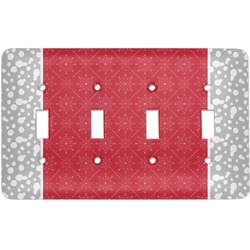 Snowflakes Light Switch Cover (4 Toggle Plate)