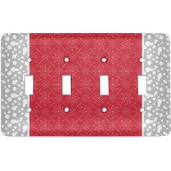 Snowflakes Light Switch Cover (4 Toggle Plate)