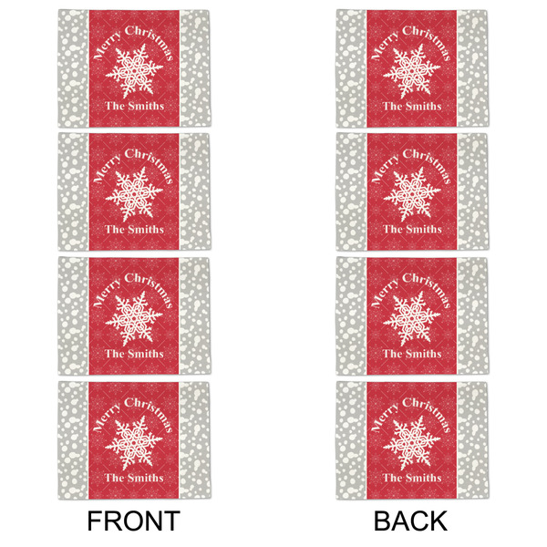 Snowflakes Linen Placemat - APPROVAL Set of 4 (double sided)