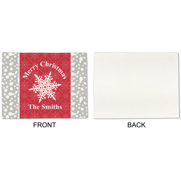 Snowflakes Linen Placemat - APPROVAL Single (single sided)