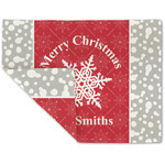 Snowflakes Double-Sided Linen Placemat - Single w/ Name or Text