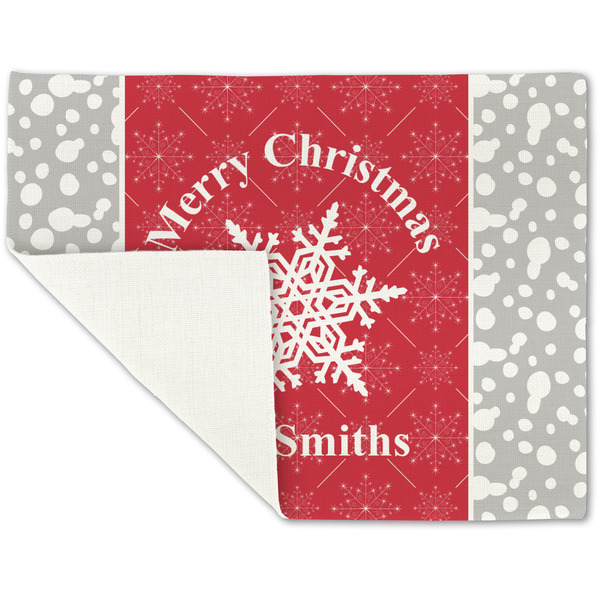 Snowflakes Linen Placemat - Folded Corner (single side)