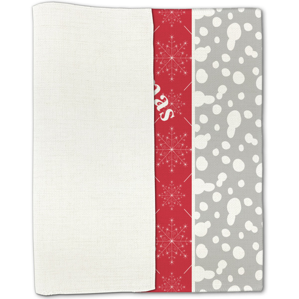 Snowflakes Linen Placemat - Folded Half