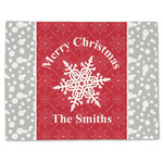 Snowflakes Single-Sided Linen Placemat - Single w/ Name or Text