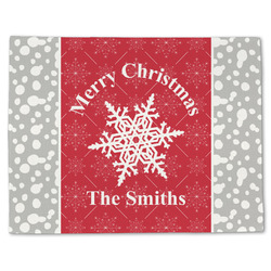 Snowflakes Single-Sided Linen Placemat - Single w/ Name or Text