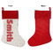 Snowflakes Linen Stockings w/ Red Cuff - Front & Back (APPROVAL)