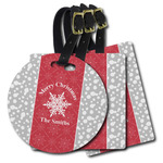 Snowflakes Plastic Luggage Tag (Personalized)