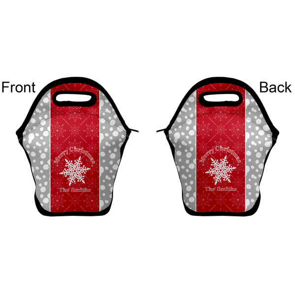 Snowflakes Lunch Bag - Front and Back