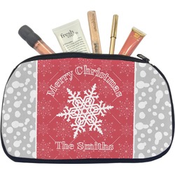Snowflakes Makeup / Cosmetic Bag - Medium (Personalized)