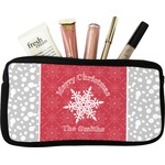 Snowflakes Makeup / Cosmetic Bag - Small (Personalized)