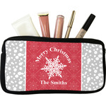 Snowflakes Makeup / Cosmetic Bag - Small (Personalized)