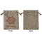 Snowflakes Medium Burlap Gift Bag - Front Approval