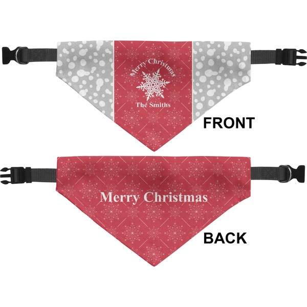 Snowflakes Medium Dog Bandana Approval