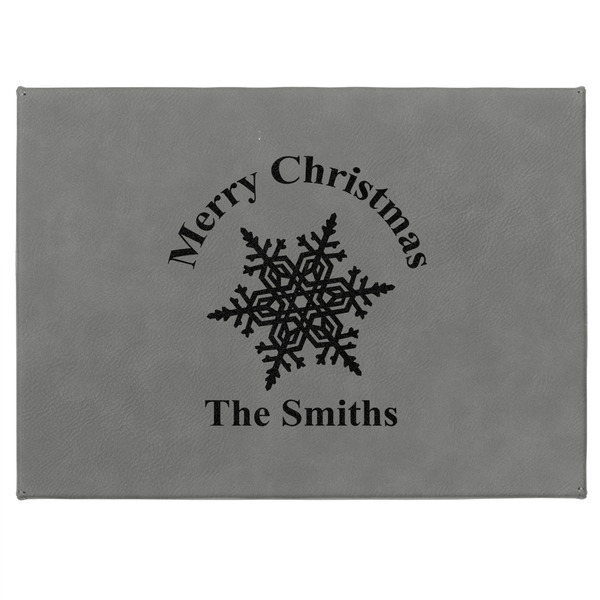 Snowflakes Medium Gift Box with Engraved Leather Lid - Approval