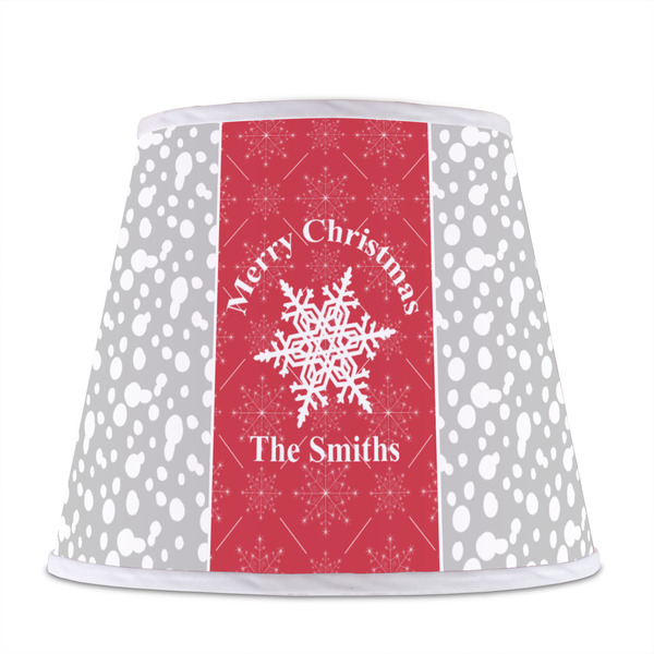 Snowflakes Poly Film Empire Lampshade - Front View