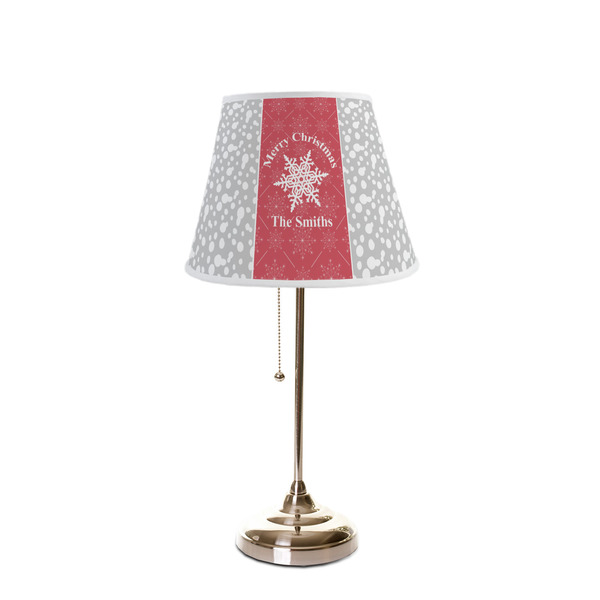 Snowflakes Poly Film Empire Lampshade - On Stand
