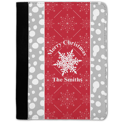Snowflakes Notebook Padfolio - Medium w/ Name or Text
