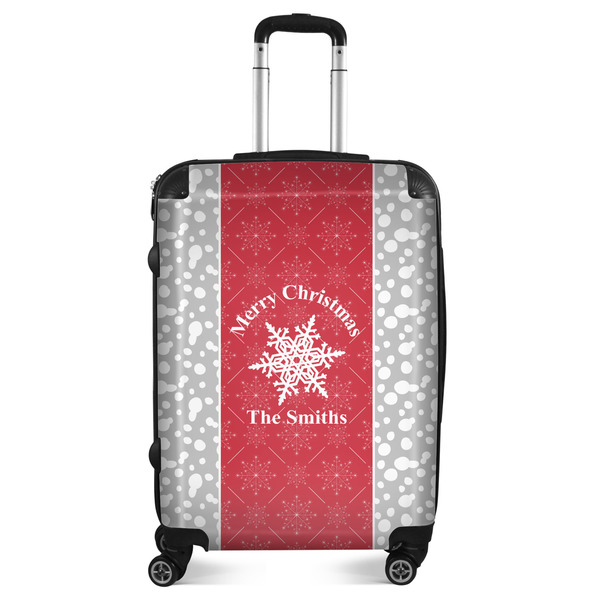 Custom Snowflakes Suitcase - 24" Medium - Checked (Personalized)