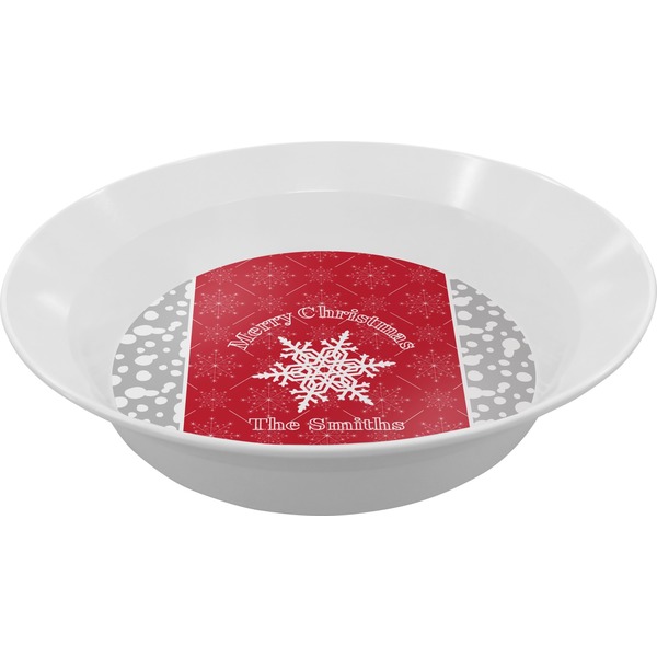 Custom Snowflakes Melamine Bowl (Personalized)
