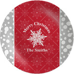 Snowflakes Melamine Plate (Personalized)