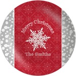 Snowflakes Melamine Plate - 10" (Personalized)