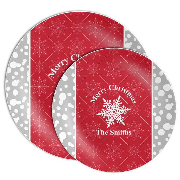 Snowflakes Melamine Plates - PARENT/MAIN