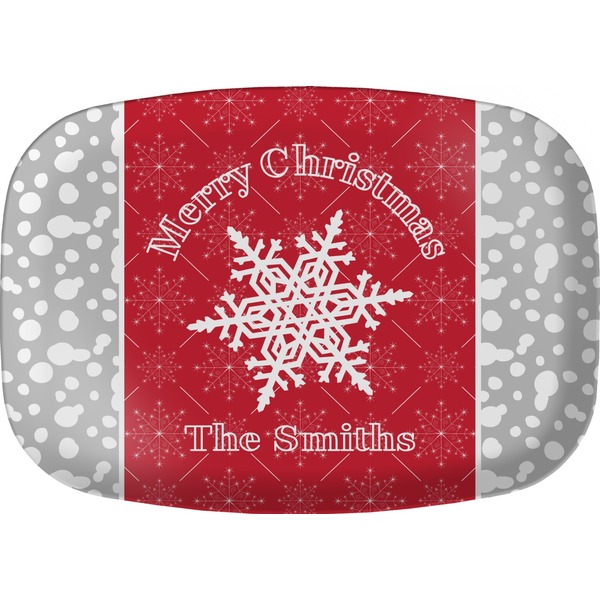 Custom Snowflakes Melamine Platter (Personalized)