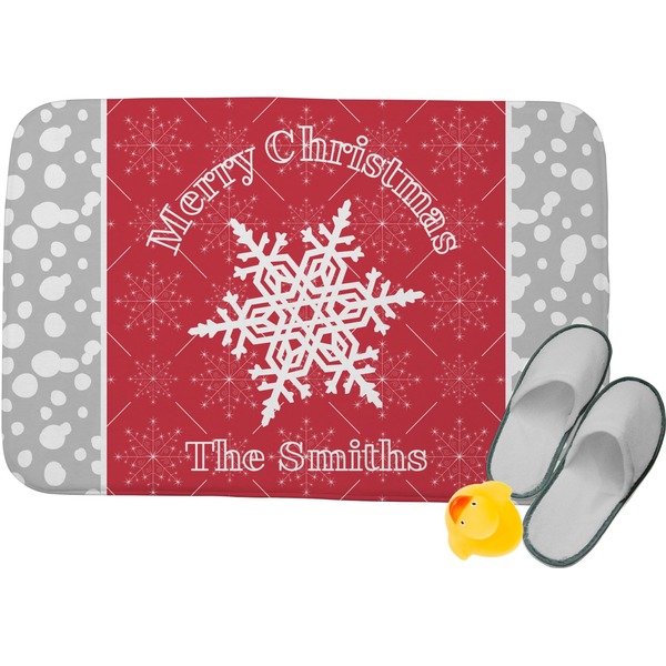 Custom Snowflakes Memory Foam Bath Mat (Personalized)
