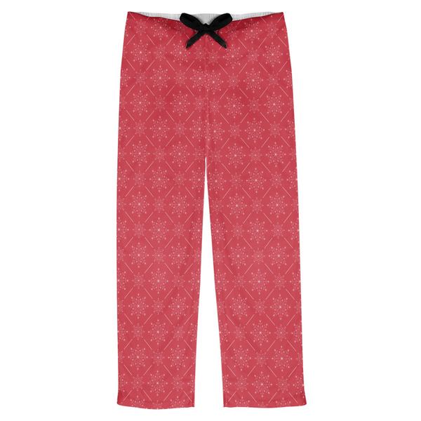 Custom Snowflakes Mens Pajama Pants - L