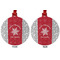 Snowflakes Metal Ball Ornament - Front and Back