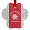Snowflakes Metal Paw Ornament - Front