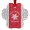 Snowflakes Metal Paw Ornament - Double Sided w/ Name or Text