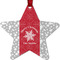 Snowflakes Metal Star Ornament - Front