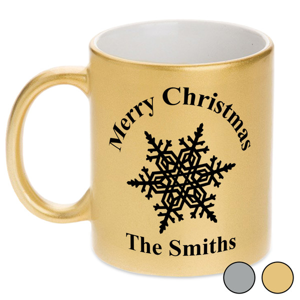 Snowflakes Metallic Mugs