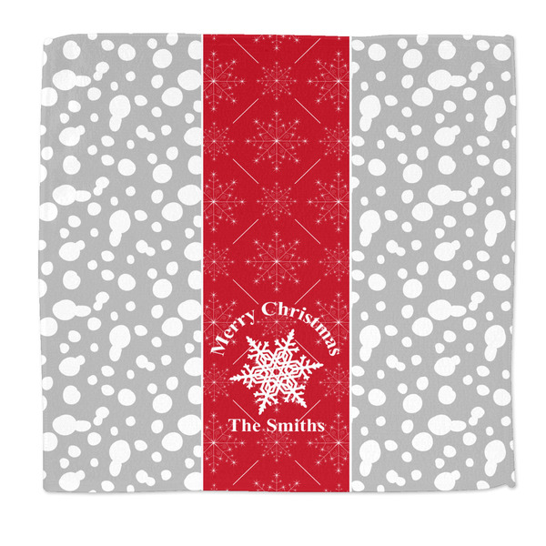 Custom Snowflakes Microfiber Dish Rag (Personalized)