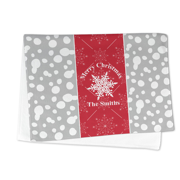 Snowflakes Microfiber Dish Towel - FOLDED HALF