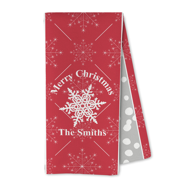 Custom Snowflakes Kitchen Towel - Microfiber (Personalized)