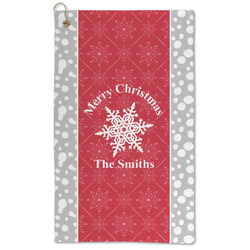 Snowflakes Microfiber Golf Towel - Large (Personalized)
